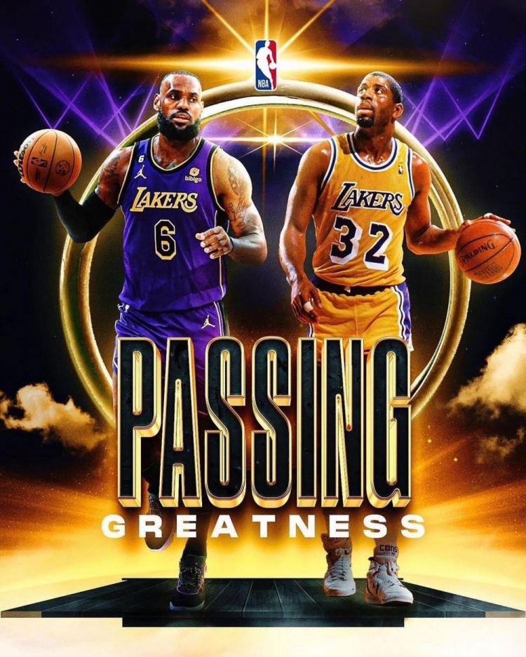 助攻超魔术师！詹姆斯：与GOAT们相提并论令人谦逊&倍感荣幸