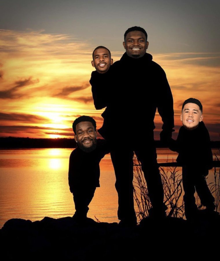 【篮图篮趣】锡安和他的孩子们一起 看着日落...?