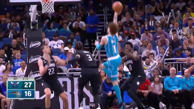 ?鲍尔17+9 小瓦格纳23+6 黄蜂7人上双胜魔术终结八连败