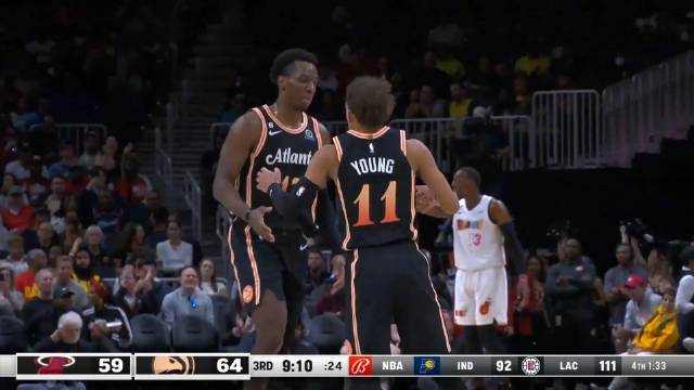 ?阿德巴约32+8 C-马丁20+9 吹杨22+14 热火逆转老鹰取3连胜