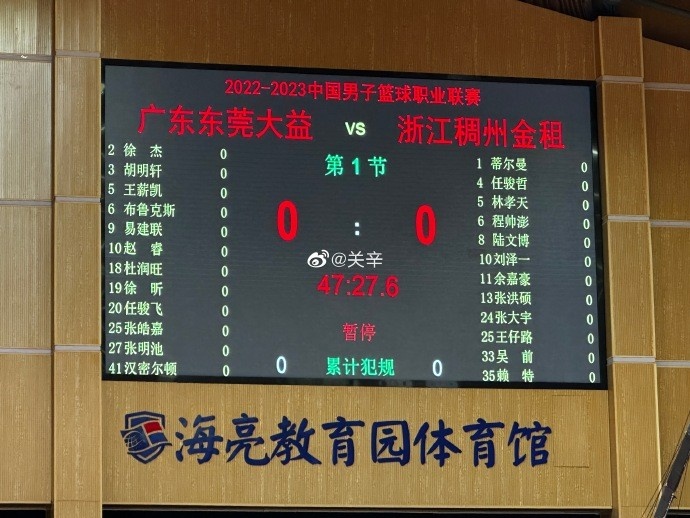 广东VS浙江大名单：易建联&吴前领衔双方阵容 胡明轩余嘉豪出战