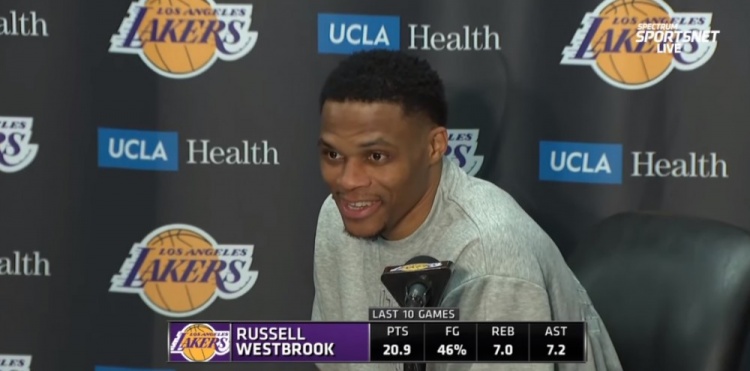 威少:八村塁一直没得到应有赞誉 他攻防俱佳一定会在LA成功