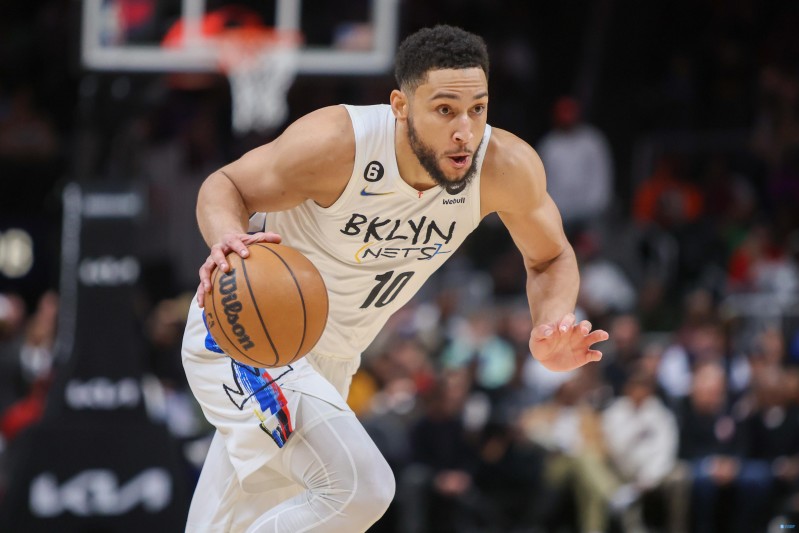 分工明确！篮网上半场四人得分上双 本-西蒙斯0分但助攻上双