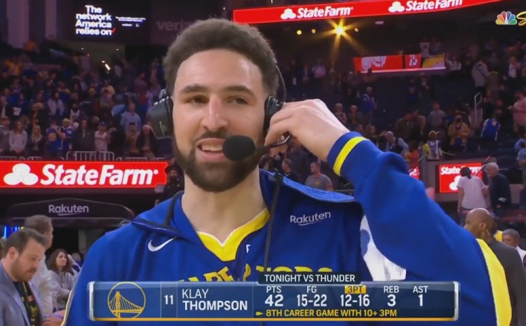 克莱:刻意去追纪录时篮球之神不会喜欢 顺其自然就好