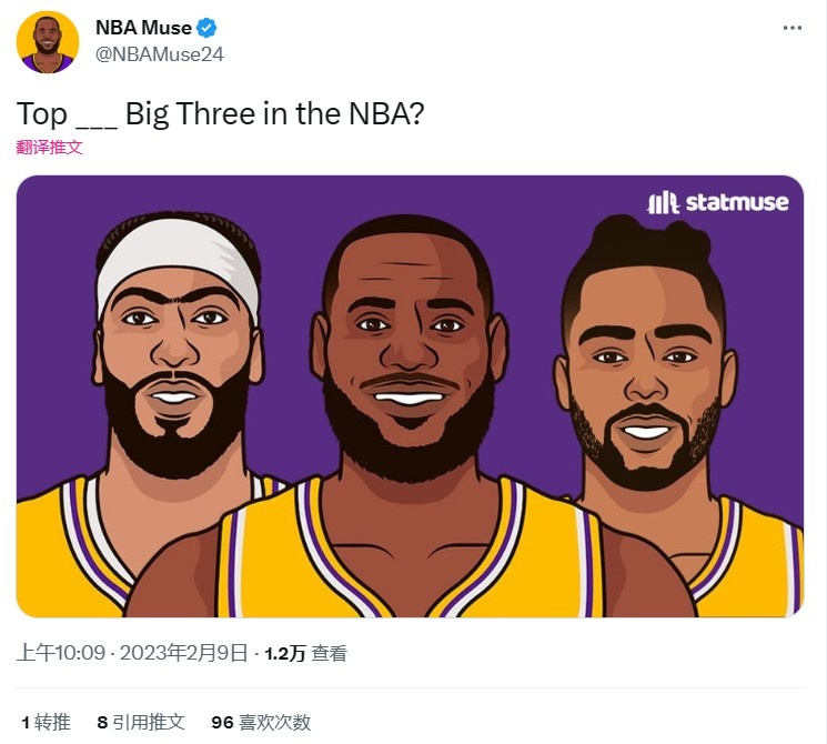 ?美媒发问:詹姆斯+戴维斯+拉塞尔 这是联盟前几的三巨头?