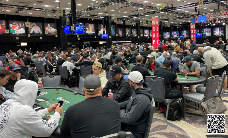 【EV扑克】2023WSOP有史以来规模最大的一天!WSOP主赛事Day1c超过3000名选手参赛!