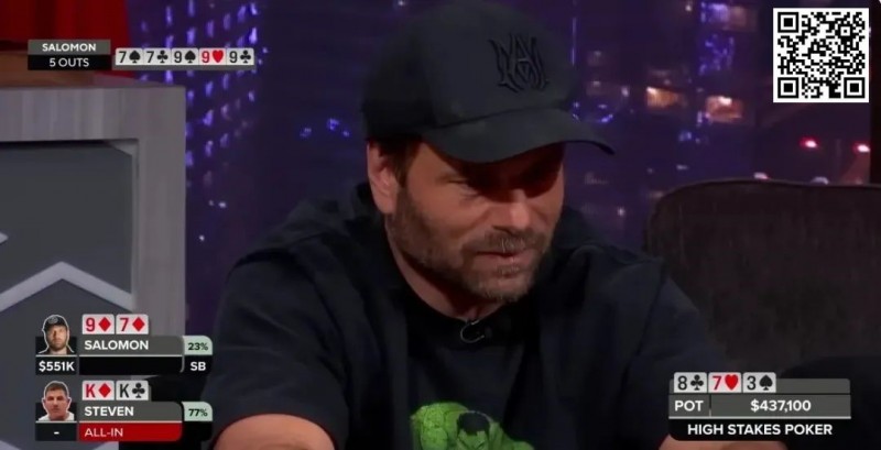 【EV扑克】中对跟注全压赢下$437,100大池!但我劝你别学