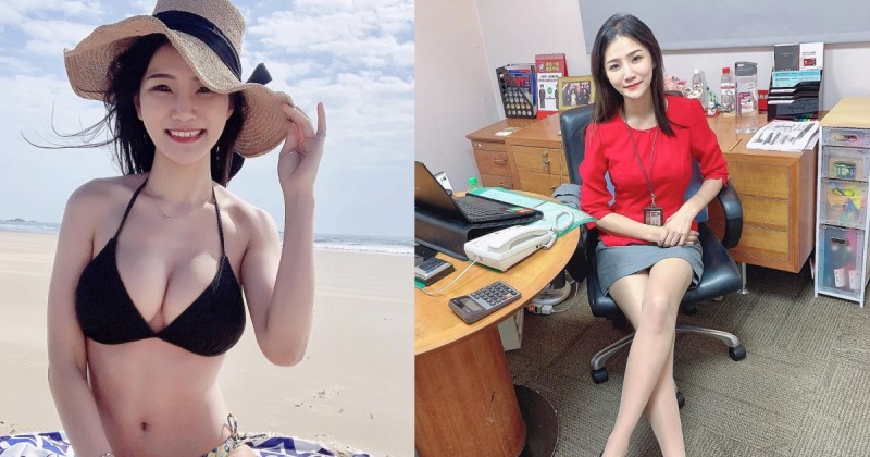 台北「銀行理財專員」沙灘展示極品身材！超兇猛「隱藏版胸器」份量太銷魂了&#8230;