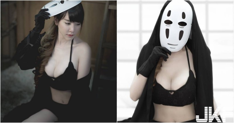 無臉女沒臉有胸就可以！「白嫩大奶」超有存在感，面具下的臉也好正！