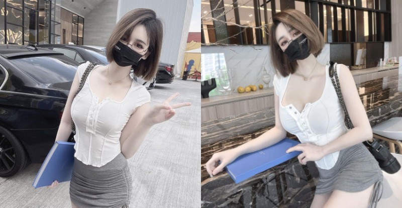 台灣長腿汽車業務爆乳簽約中　原來是性感正妹「Misa 蜜莎」！