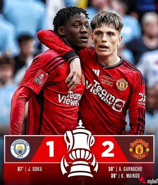 迈博体育 曼联2:1击败曼城足总杯夺冠!