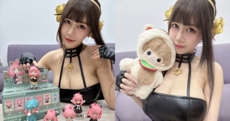 巨乳約兒又來了！「安希」火辣爆奶化身殺手媽咪，秀出安妮亞公仔