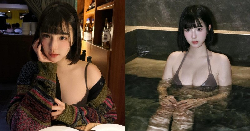 是真人不是AI！「短髮雪乳妹」用餐外套滑落，白皙美胸讓人胃口大開