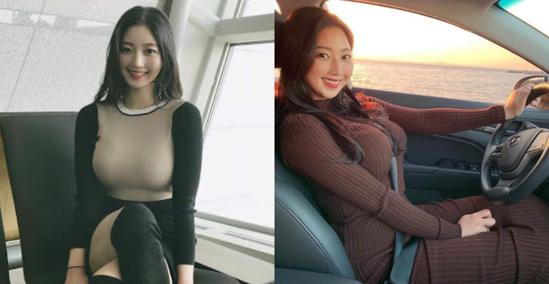 前座有點擁擠！甜美女司機「朴善宇」自備旗艦級安全氣囊，邪惡視角網掀暴動求上車