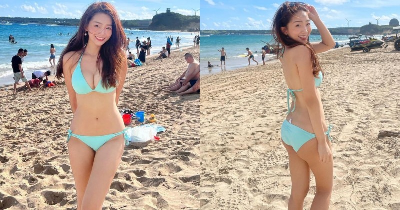 陽光正妹首PO比基尼照！「美乳長腿」比例好犯規，辣到能引發家庭革命！