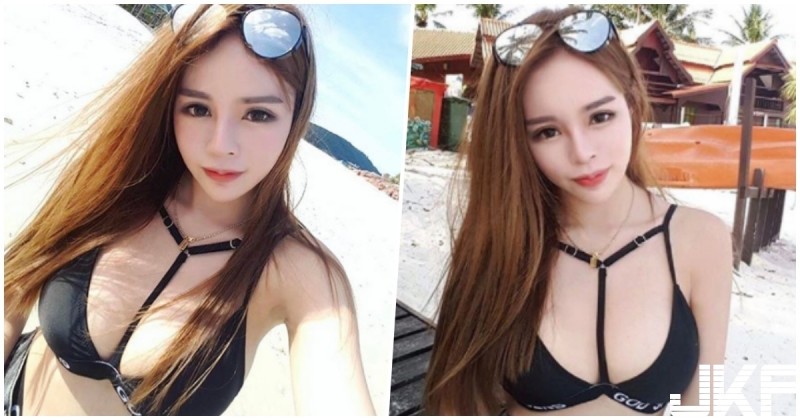 爆乳辣妹「兇器超雄偉」，肩帶卡進深溝，畫面超噴血！