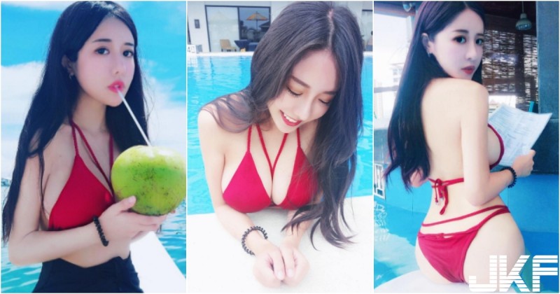 比椰子大！甜美正妹海邊秀「巨大白乳」！完美身材＋蜜桃臀原來是「診所小護士」！