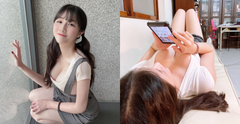 「兇甜正妹」一躺下就乳壓美體，「厚重奶量」從海溝上狂溢