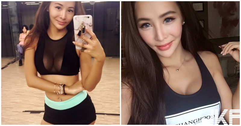 辣妹穿「緊身爆乳衣」練舞，渾圓胸型快炸裂，整個好吸睛喔！