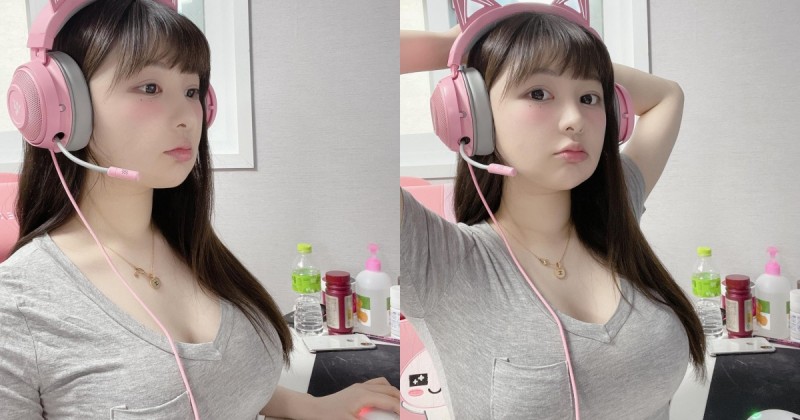 好兇的遊戲實況主正妹！「童顏巨乳」的狂暴上圍太搶眼，竟有170cm的高挑身材！