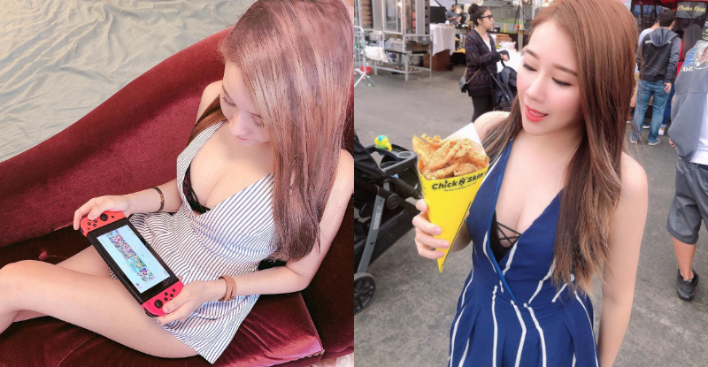 人氣主持「俞婷Ting Chen」打電動猛擠「深美事業線」，銷魂曲線讓人眼超癢！