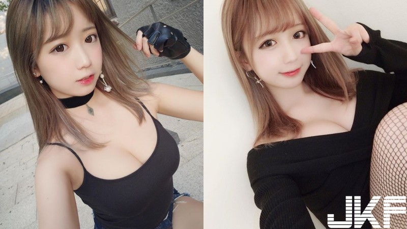 超強巨乳「Yami」細肩帶低胸上衣挺出豐滿上圍，不科學大嫩乳真的好想咬一口…