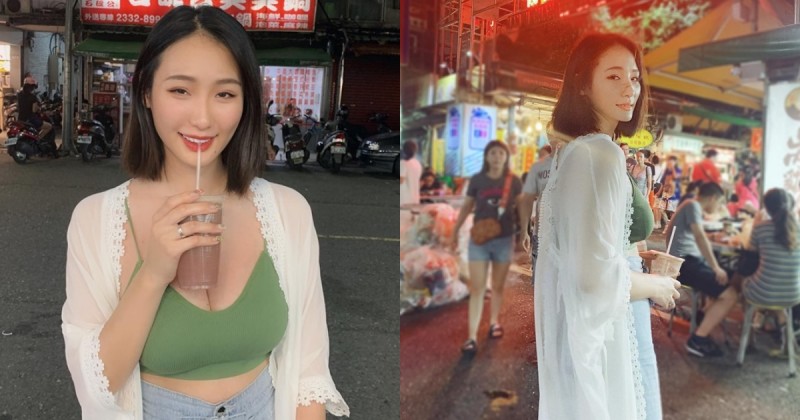夜市捕捉野生短髮大奶妹！「甜心小貓」爆乳小可愛逛街，鎖定你的目光！